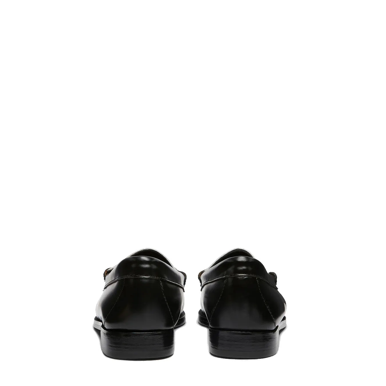 G.H.Bass Womens Bass Weejun Penny Loafer Black & White Leather G.H.Bass Shoes