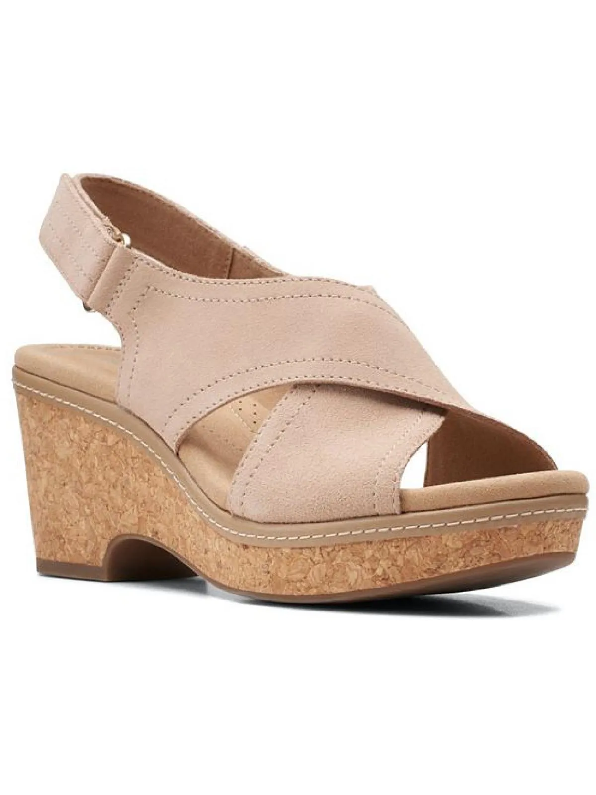 Giselle Cove Womens Suede Slingback Platform Sandals