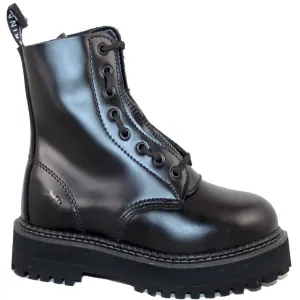 Grinders Zip And Lace Smooth Leather Women's Ankle Boots