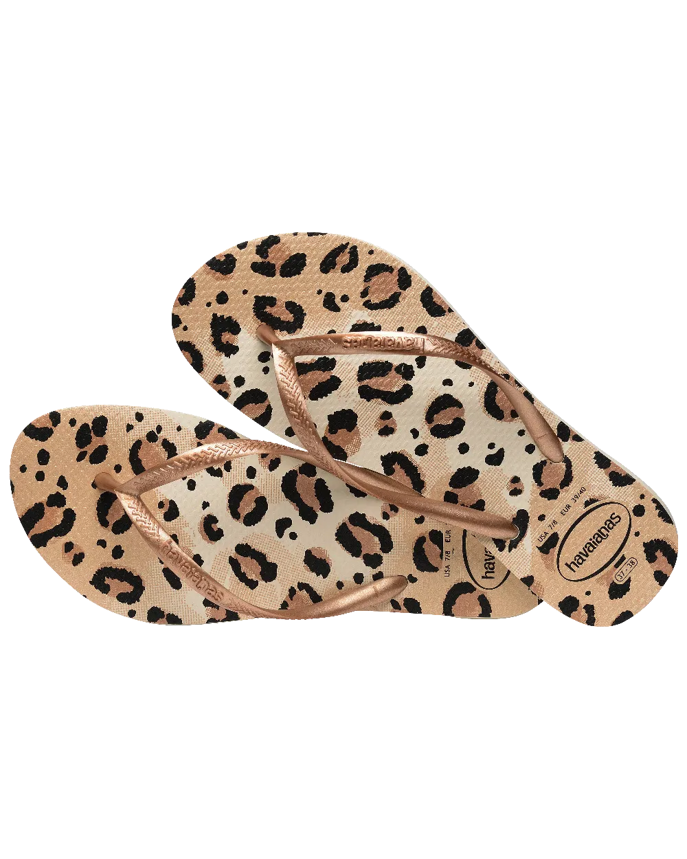 Havaianas Shoes Slim Animals Flip Flops in Beige & Beige