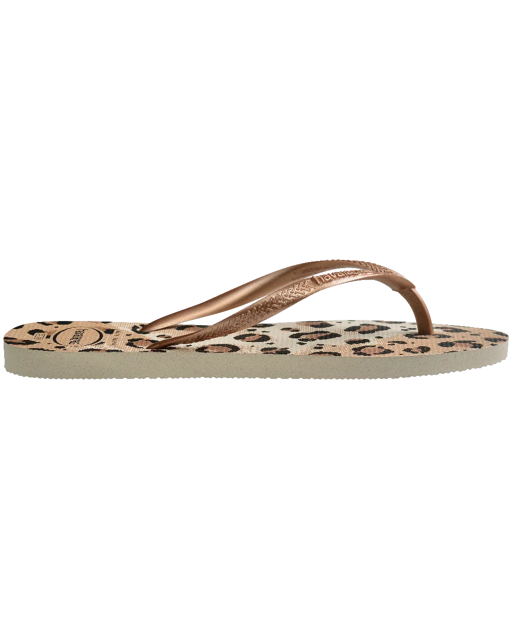 Havaianas Shoes Slim Animals Flip Flops in Beige & Beige