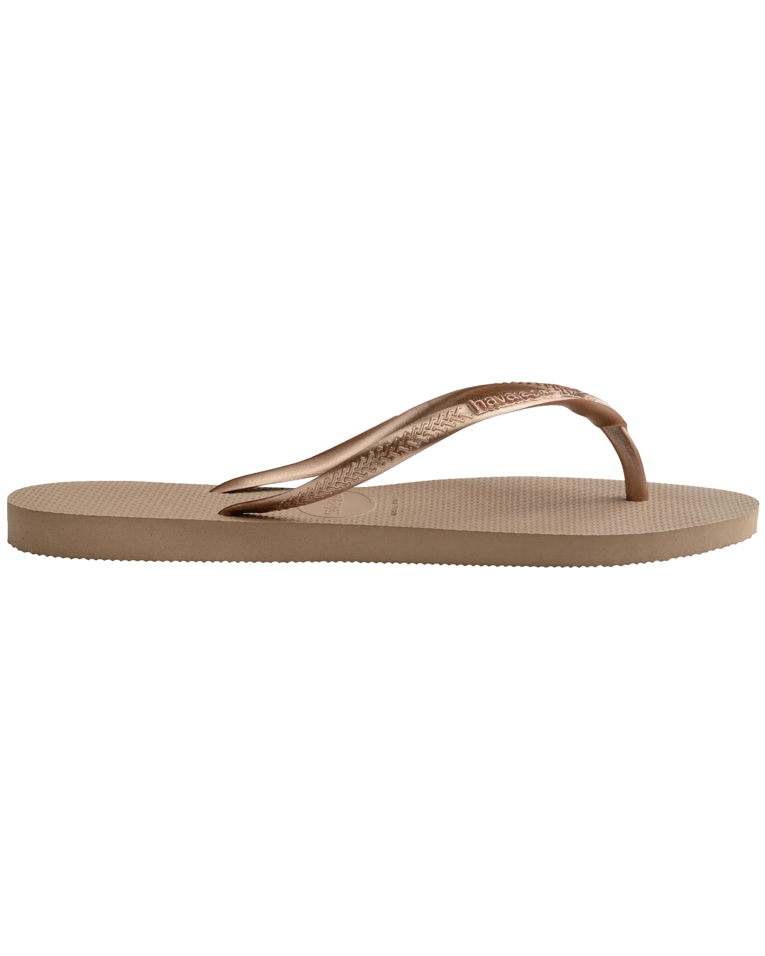 Havaianas Shoes Slim Crystal SW II Flip Flops in Rose Gold