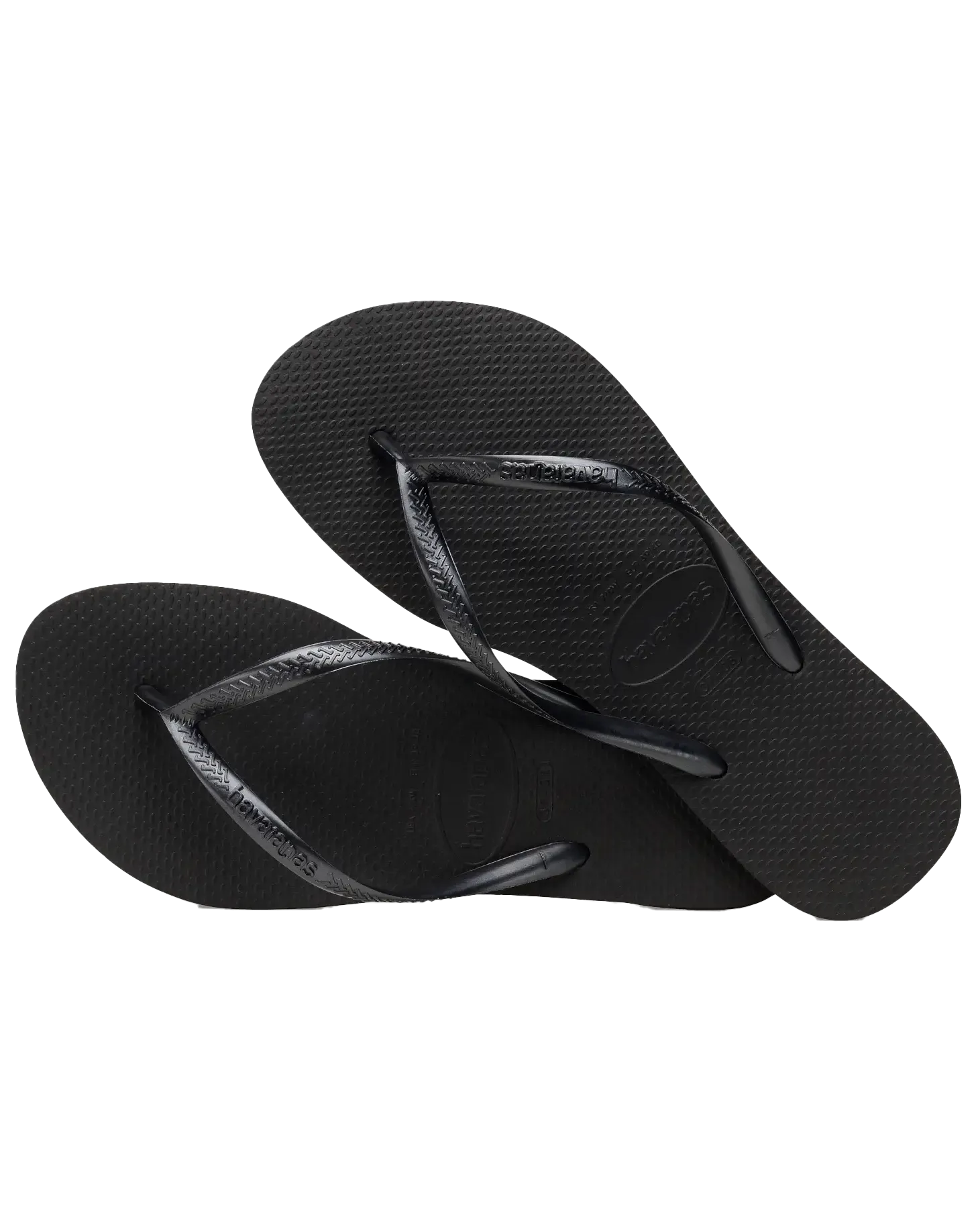 Havaianas Shoes Slim Flip Flops in Black