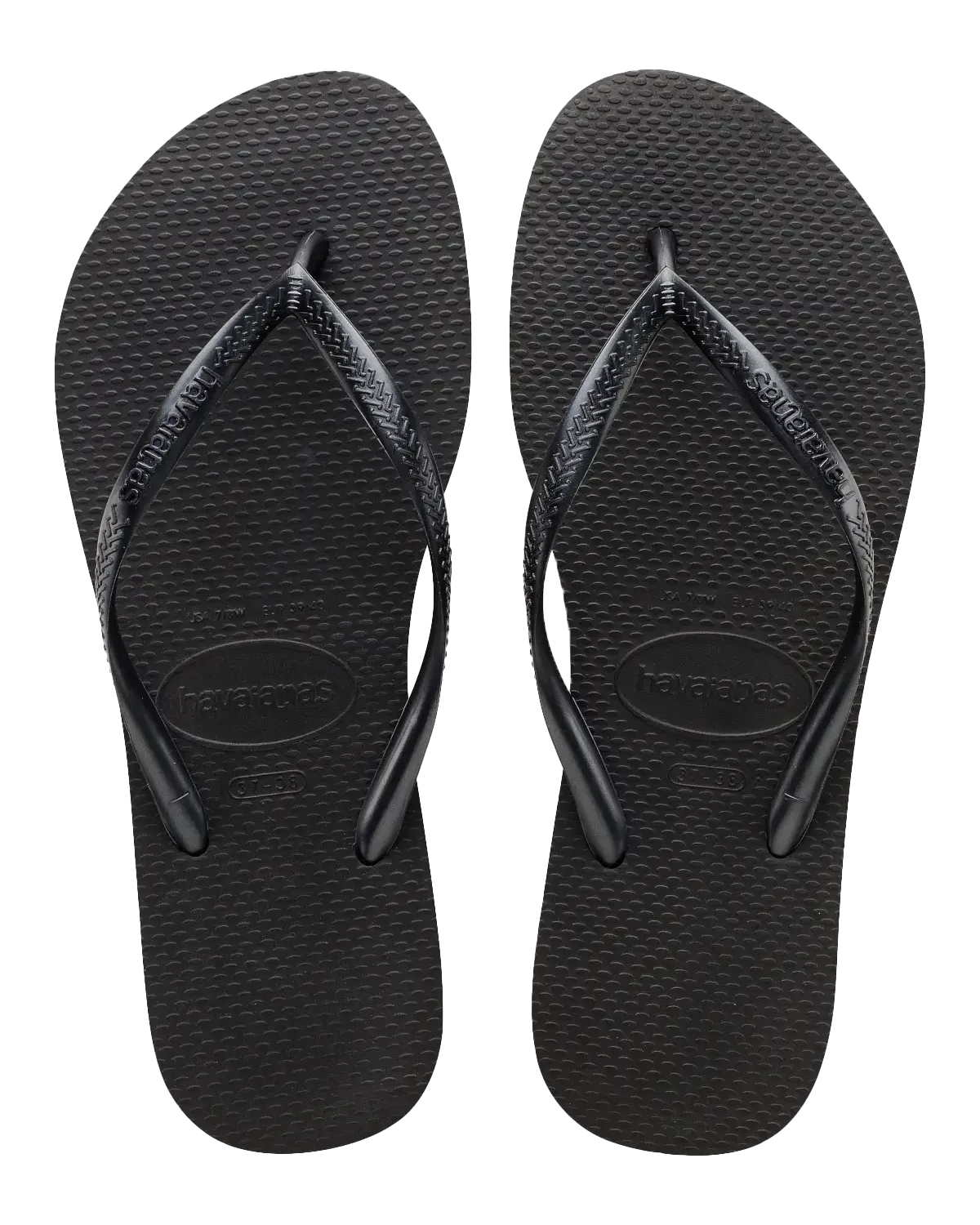 Havaianas Shoes Slim Flip Flops in Black