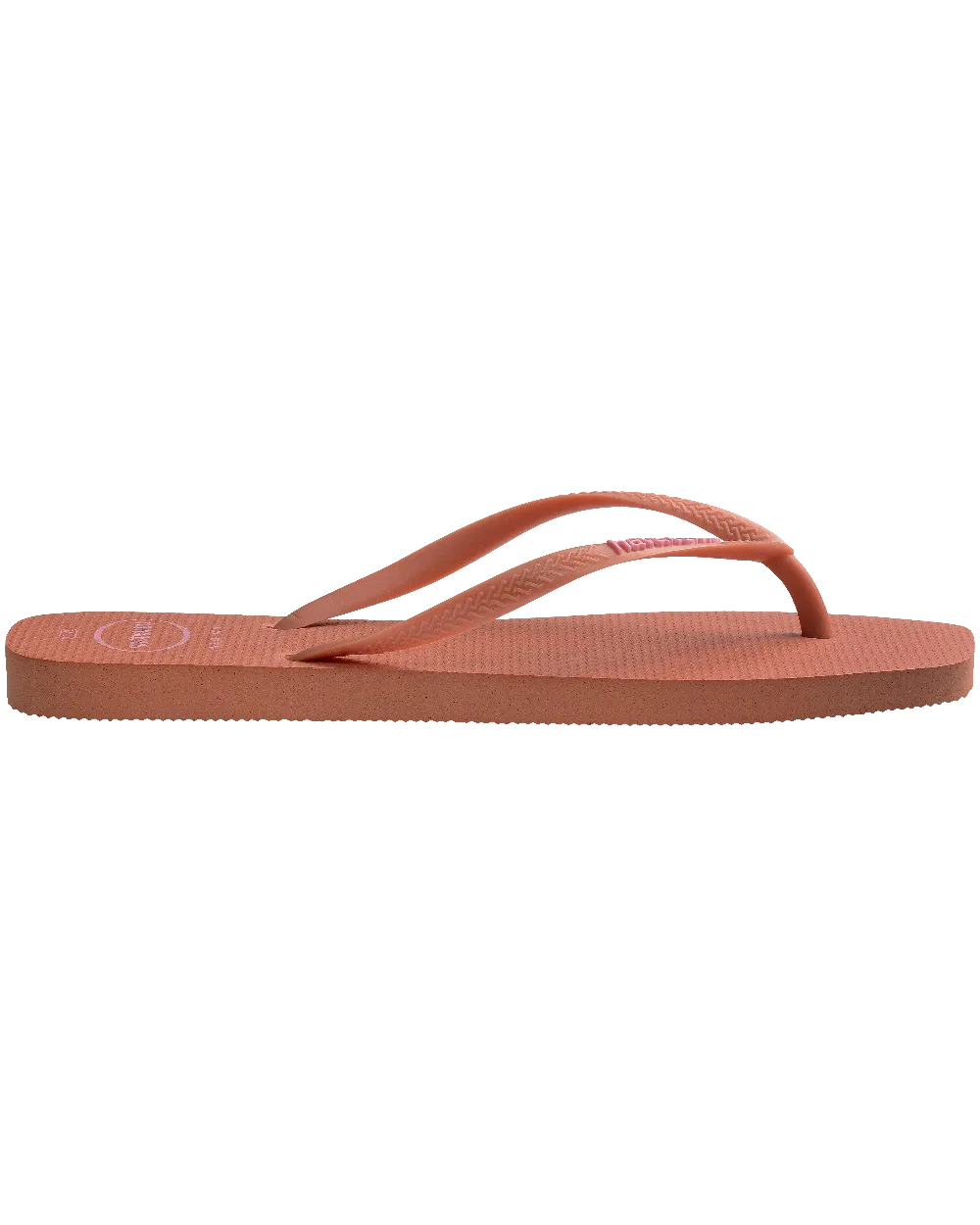Havaianas Shoes Slim Square Logo Pop Up Flip Flops in Pink Clay