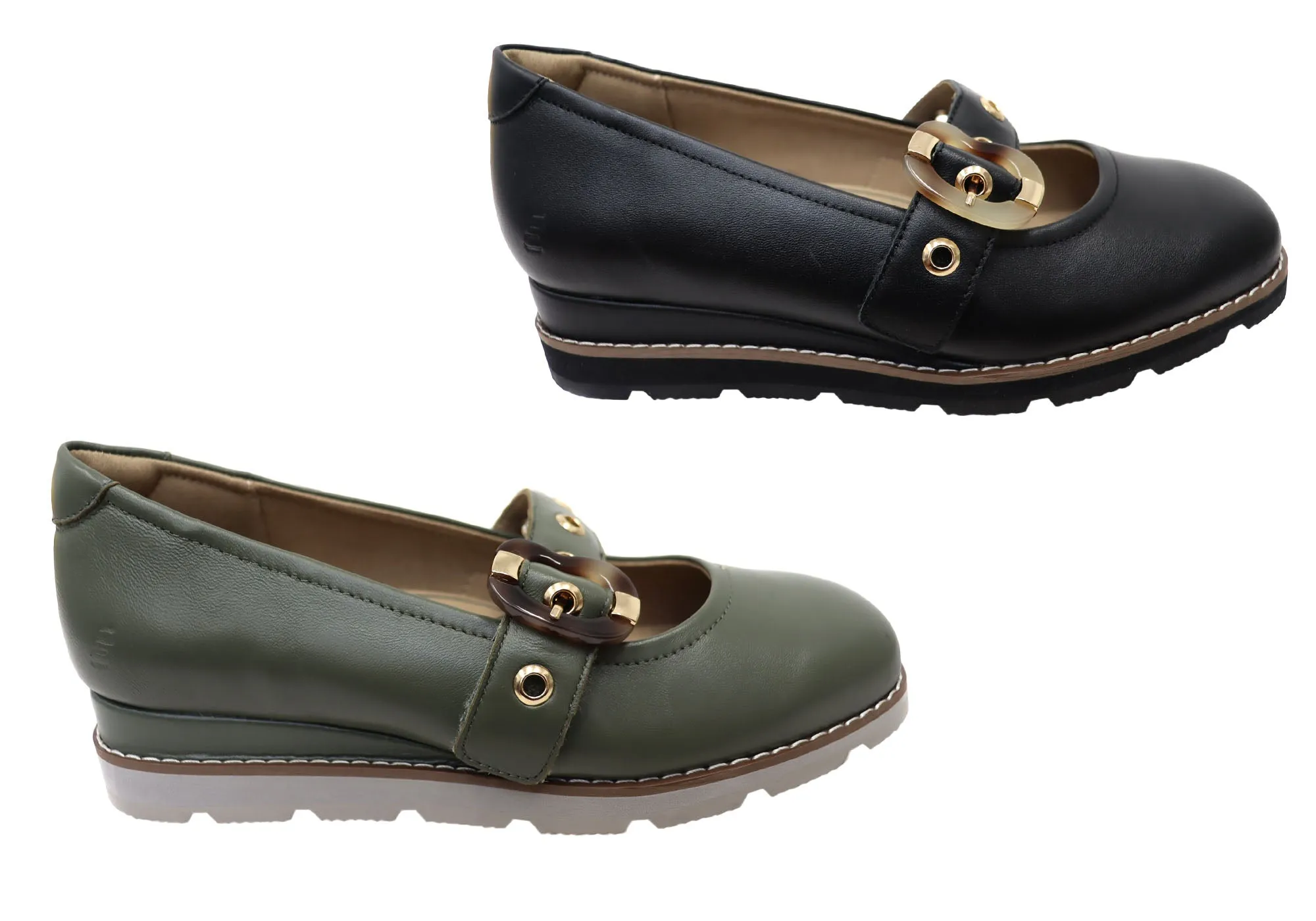 Homyped Lucy MJ Womens Supportive Leather Mary Jane Shoes Homyped Shoes