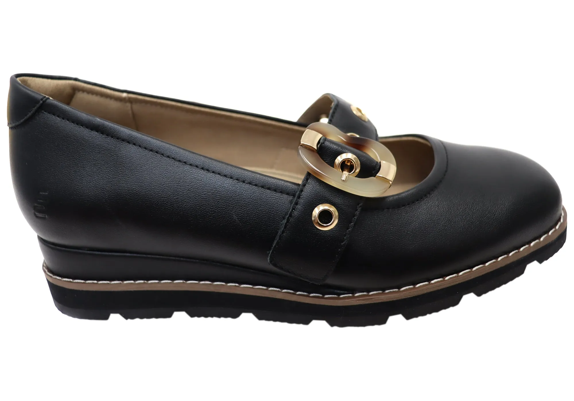 Homyped Lucy MJ Womens Supportive Leather Mary Jane Shoes Homyped Shoes