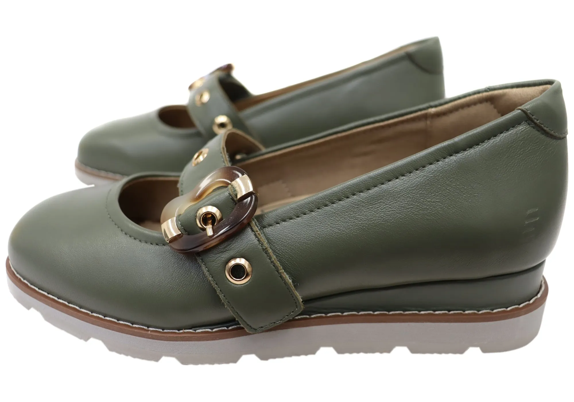 Homyped Lucy MJ Womens Supportive Leather Mary Jane Shoes Homyped Shoes