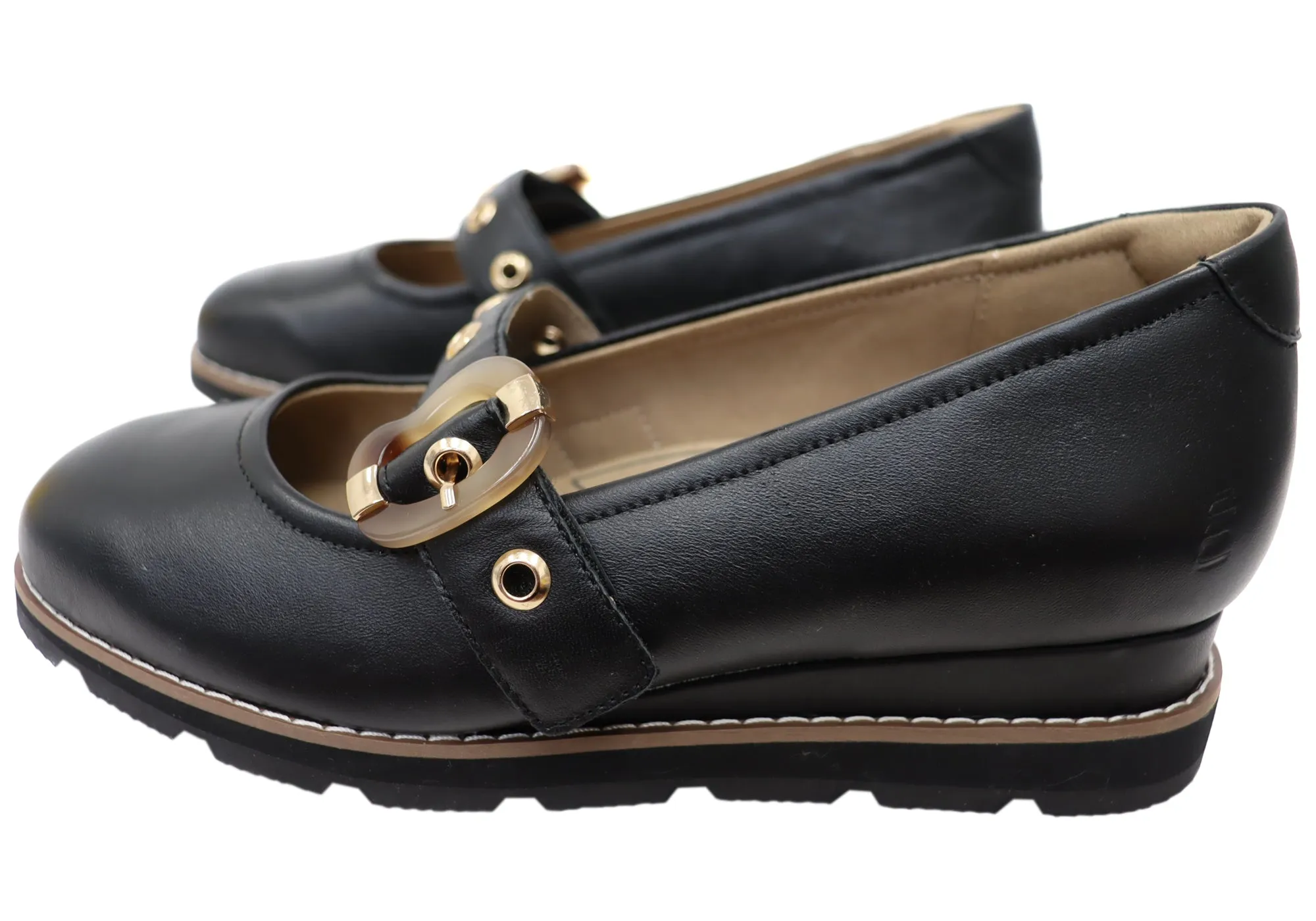 Homyped Lucy MJ Womens Supportive Leather Mary Jane Shoes Homyped Shoes
