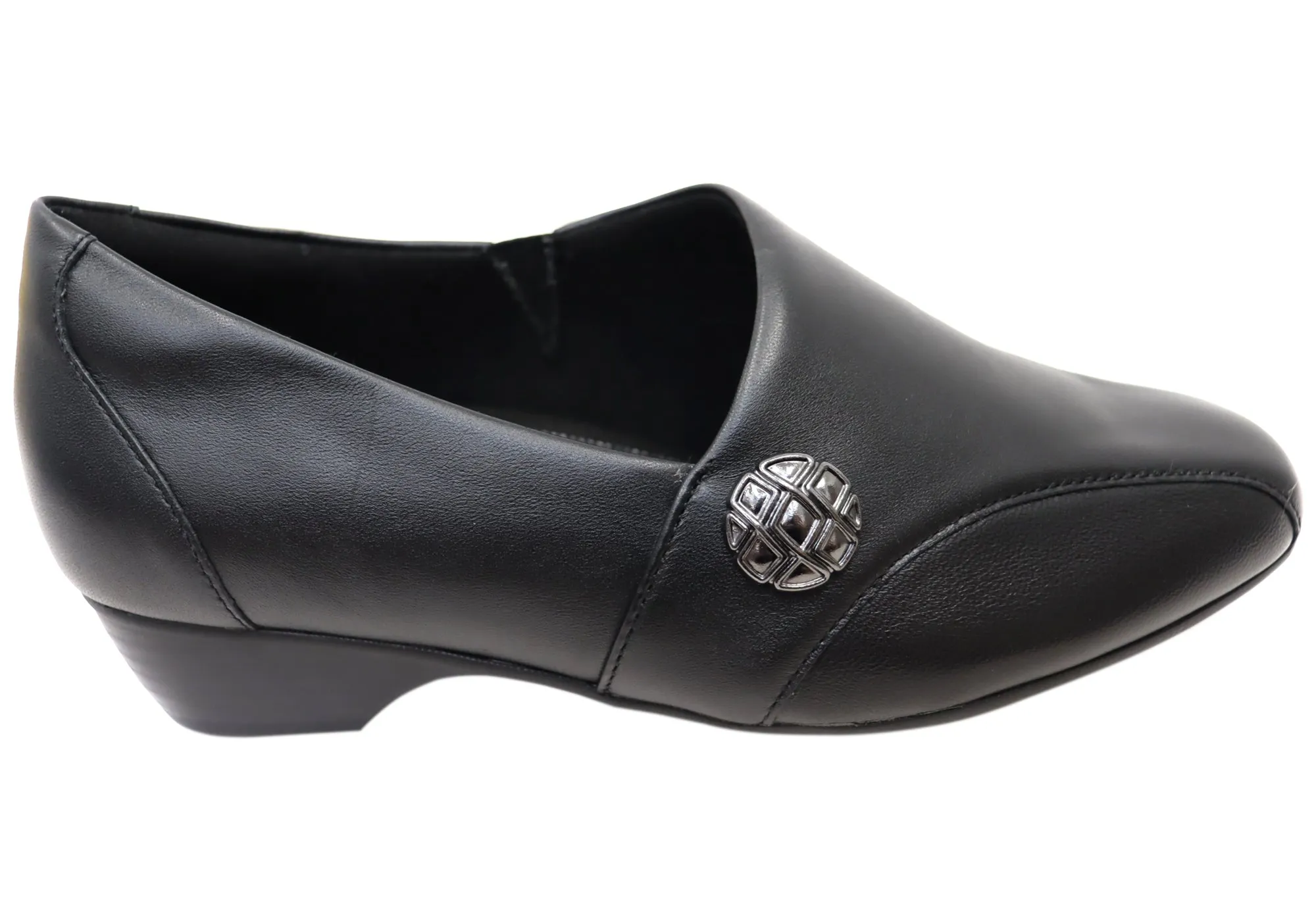 Homyped Thandi Stretch Womens Comfortable Leather Low Heel Shoes Homyped Shoes