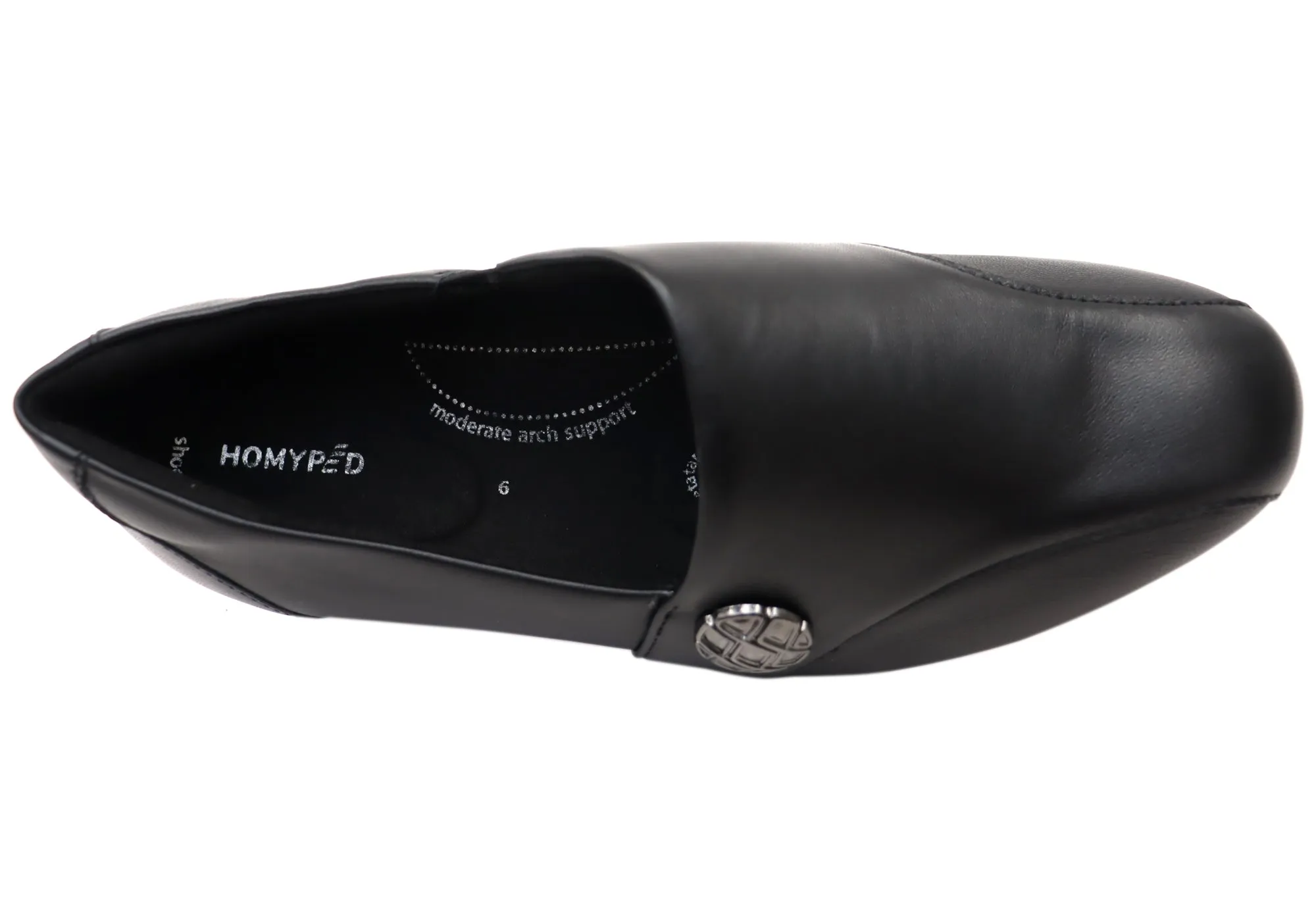 Homyped Thandi Stretch Womens Comfortable Leather Low Heel Shoes Homyped Shoes