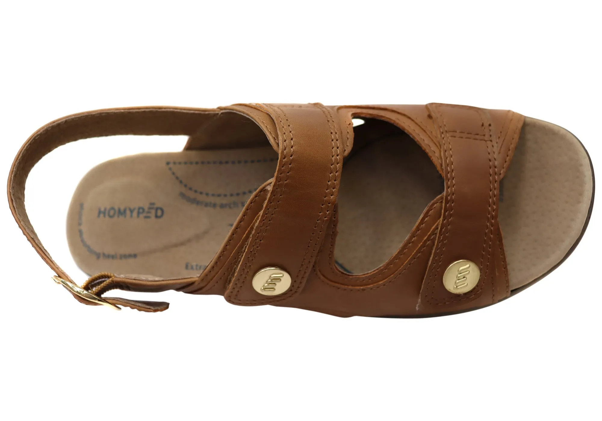 Homyped Waverley Womens Supportive Comfort Leather Wide Fit Sandals Homyped Shoes