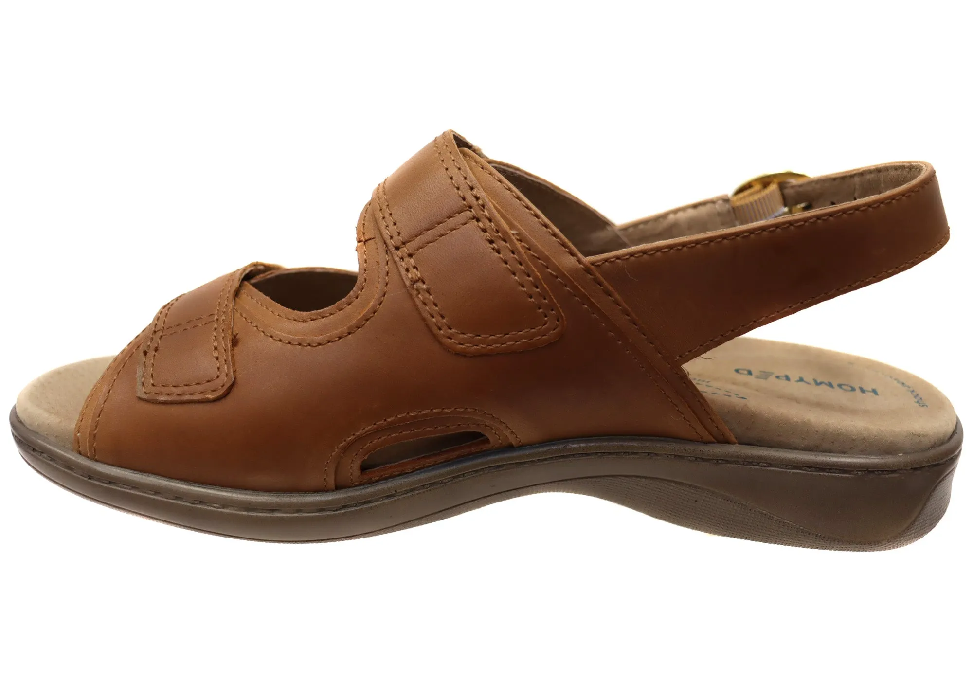 Homyped Waverley Womens Supportive Comfort Leather Wide Fit Sandals Homyped Shoes