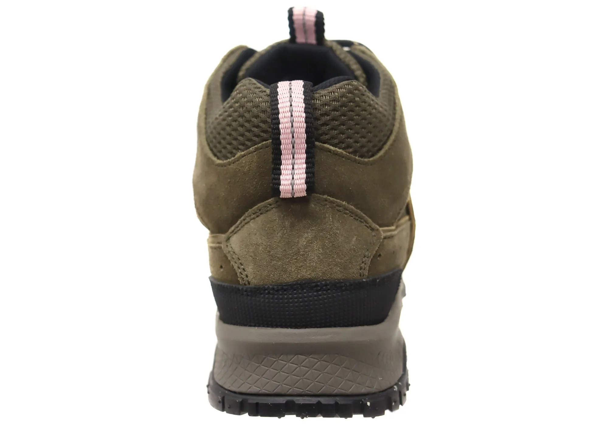 Hush Puppies Kanya Womens Olive Comfortable Leather Lace Up Boots Hush Puppies Shoes