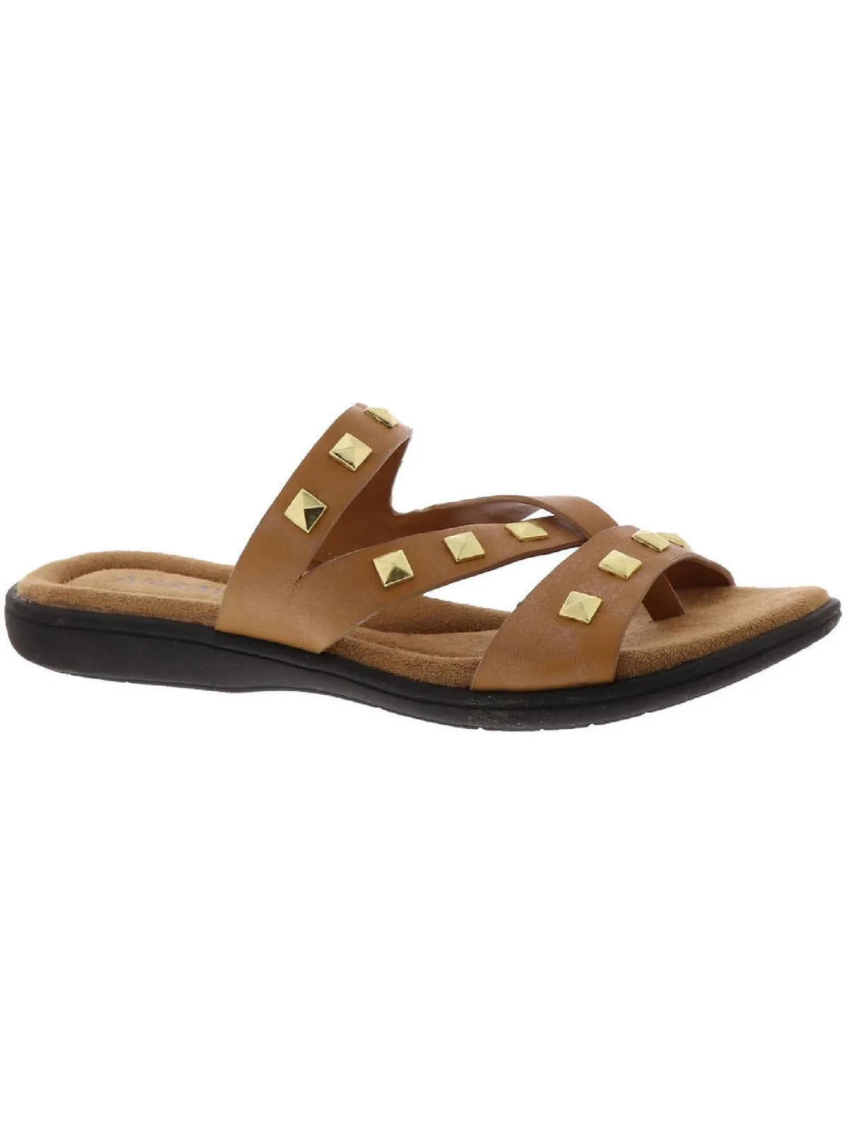 LaJolla Womens Leather Metallic Thong Sandals