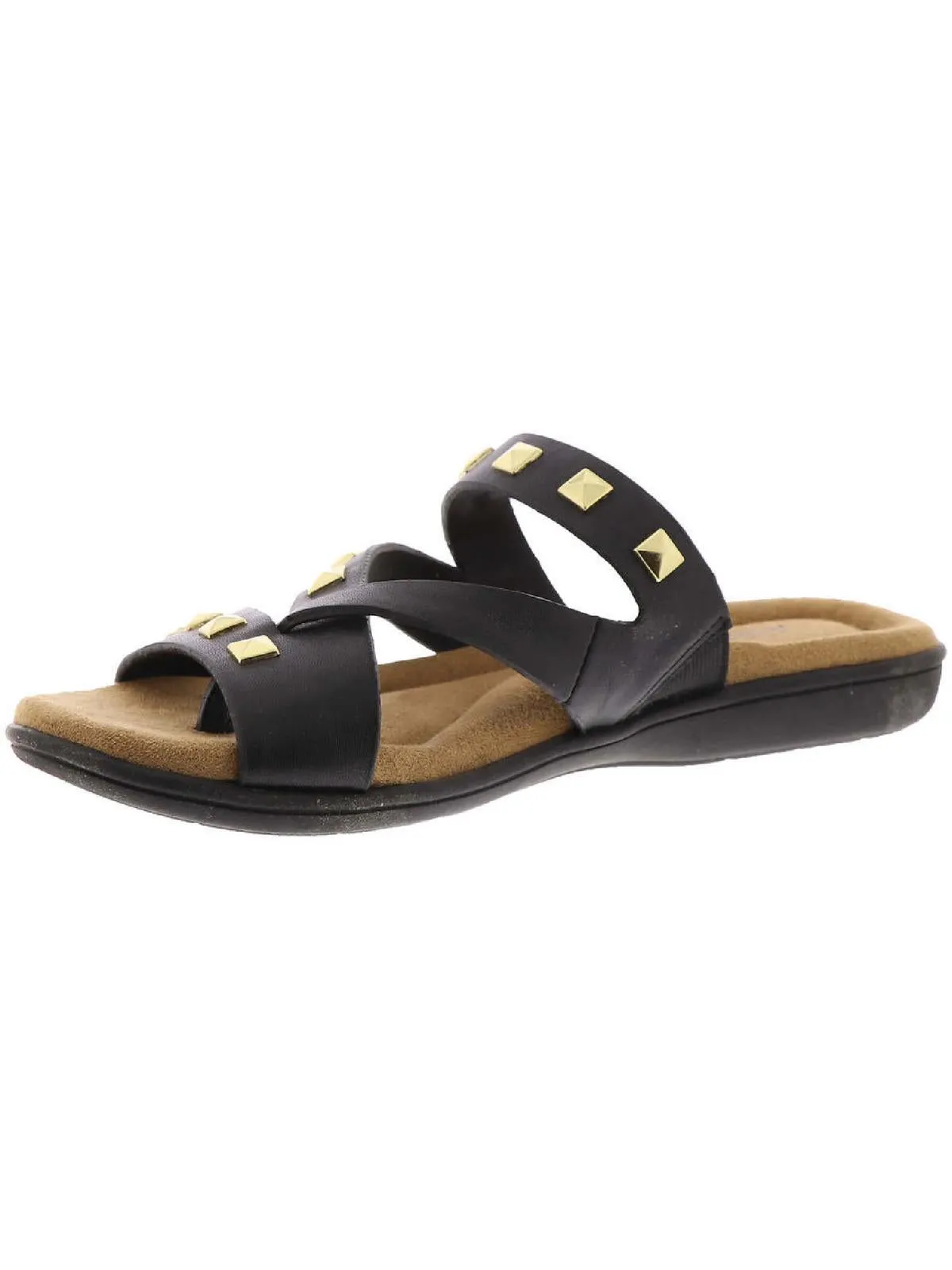 LaJolla Womens Leather Metallic Thong Sandals