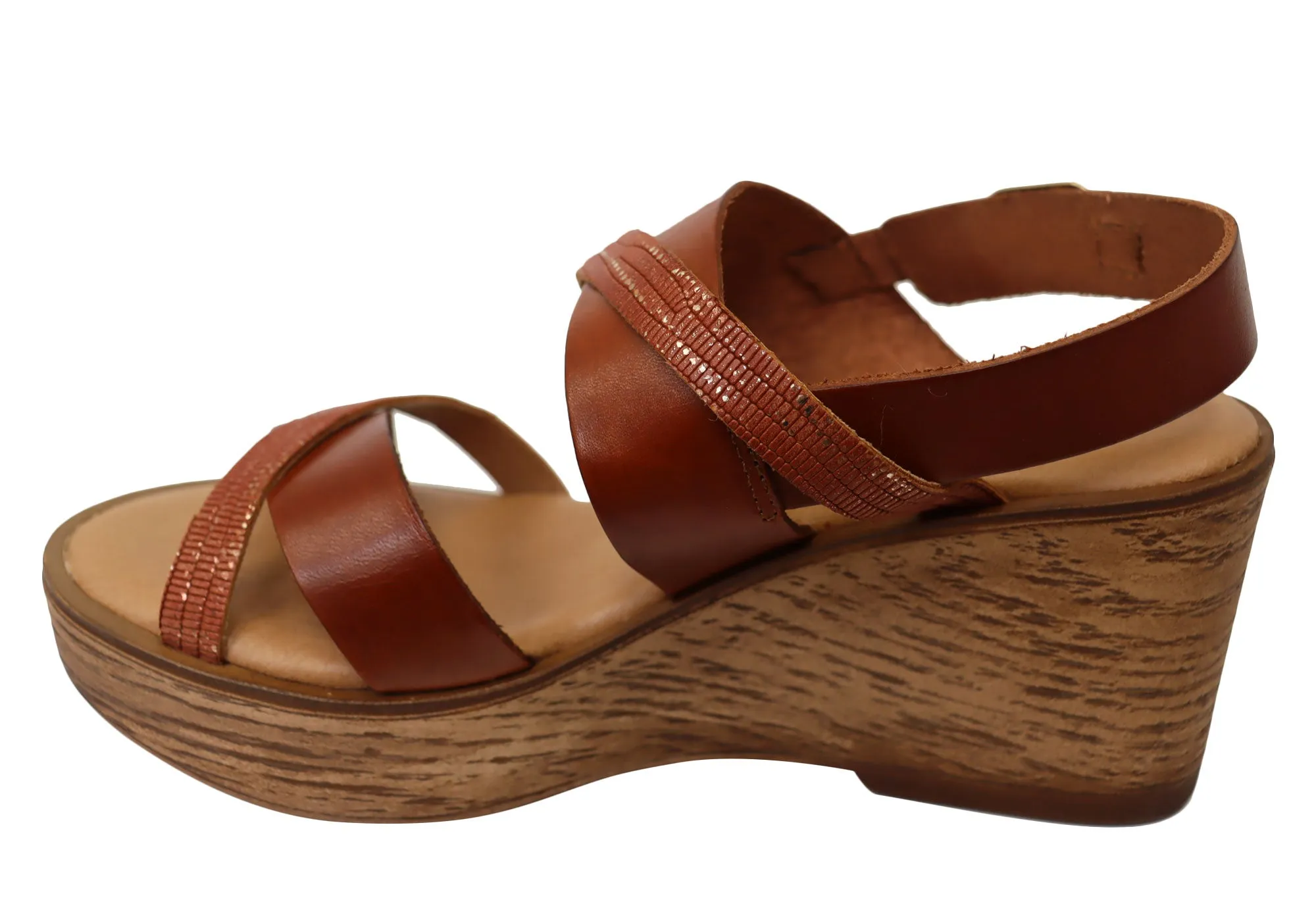 Lola Canales Brooke Womens Spanish Leather Wedge Sandals Lola Canales Shoes