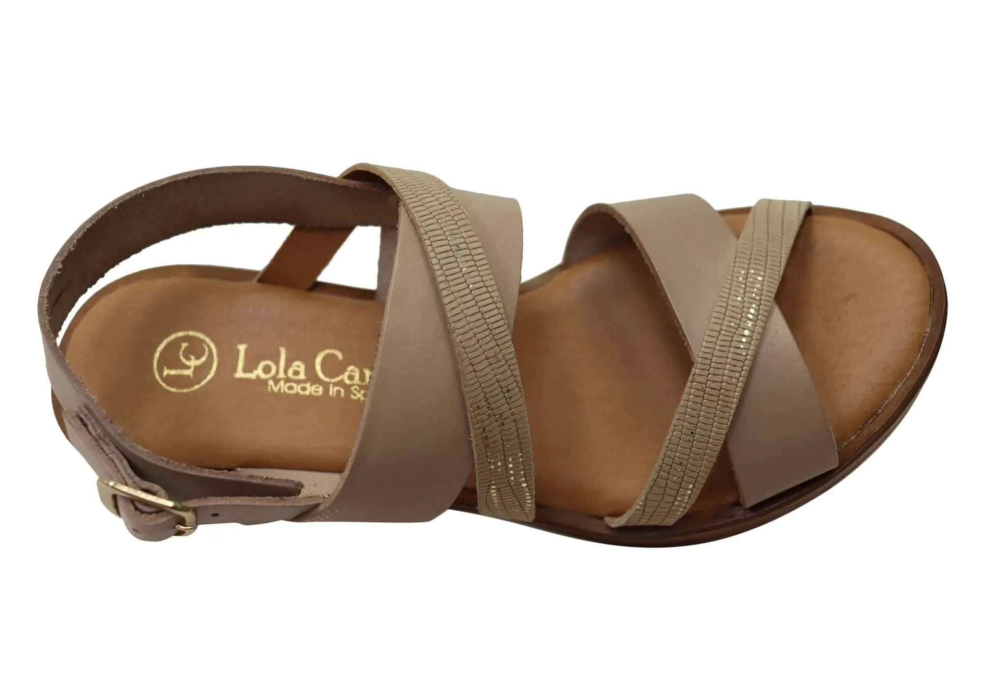 Lola Canales Brooke Womens Spanish Leather Wedge Sandals Lola Canales Shoes