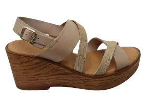 Lola Canales Brooke Womens Spanish Leather Wedge Sandals Lola Canales Shoes