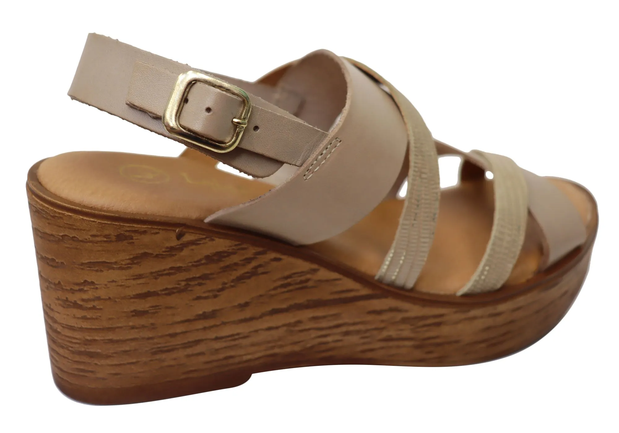 Lola Canales Brooke Womens Spanish Leather Wedge Sandals Lola Canales Shoes