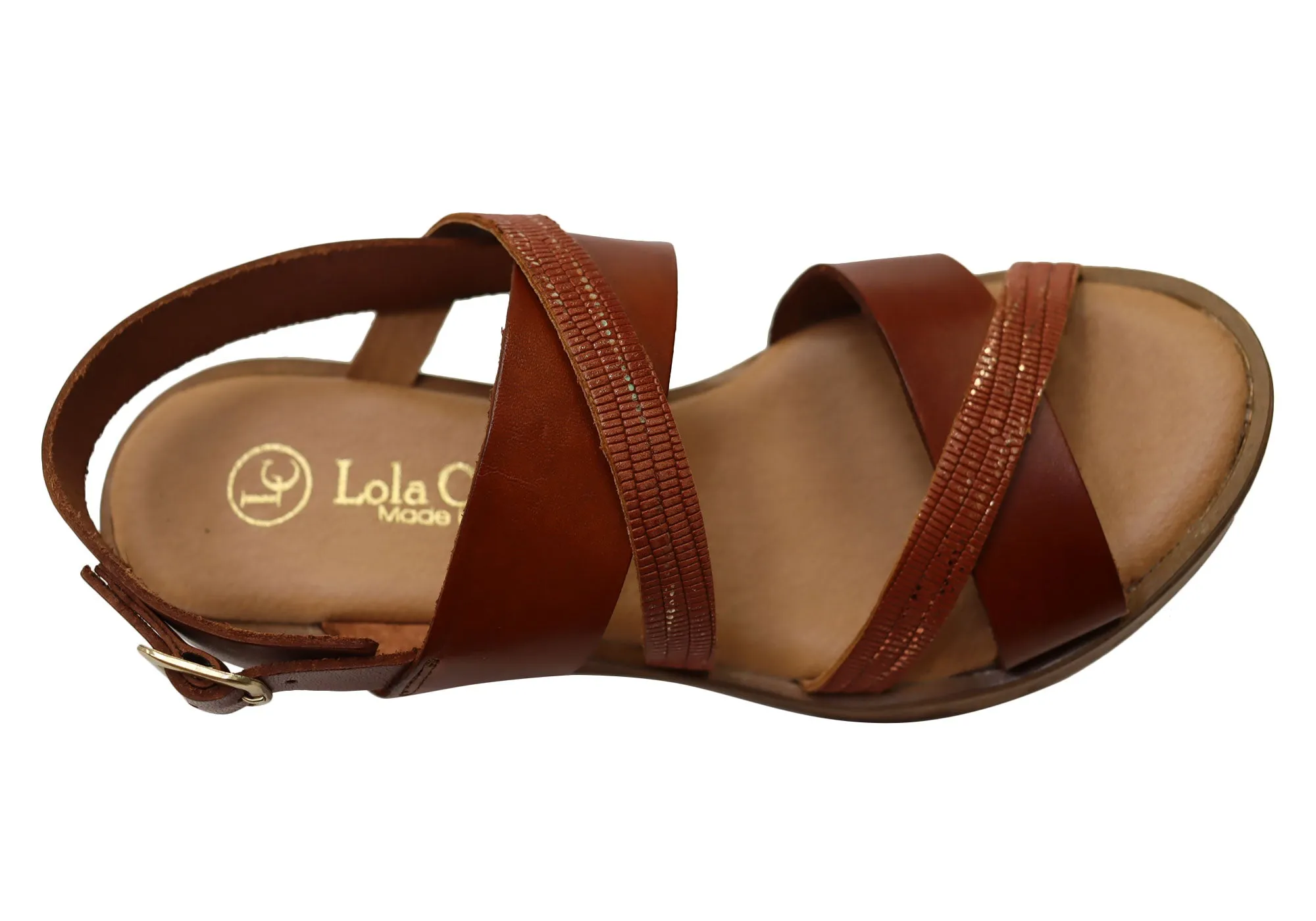 Lola Canales Brooke Womens Spanish Leather Wedge Sandals Lola Canales Shoes