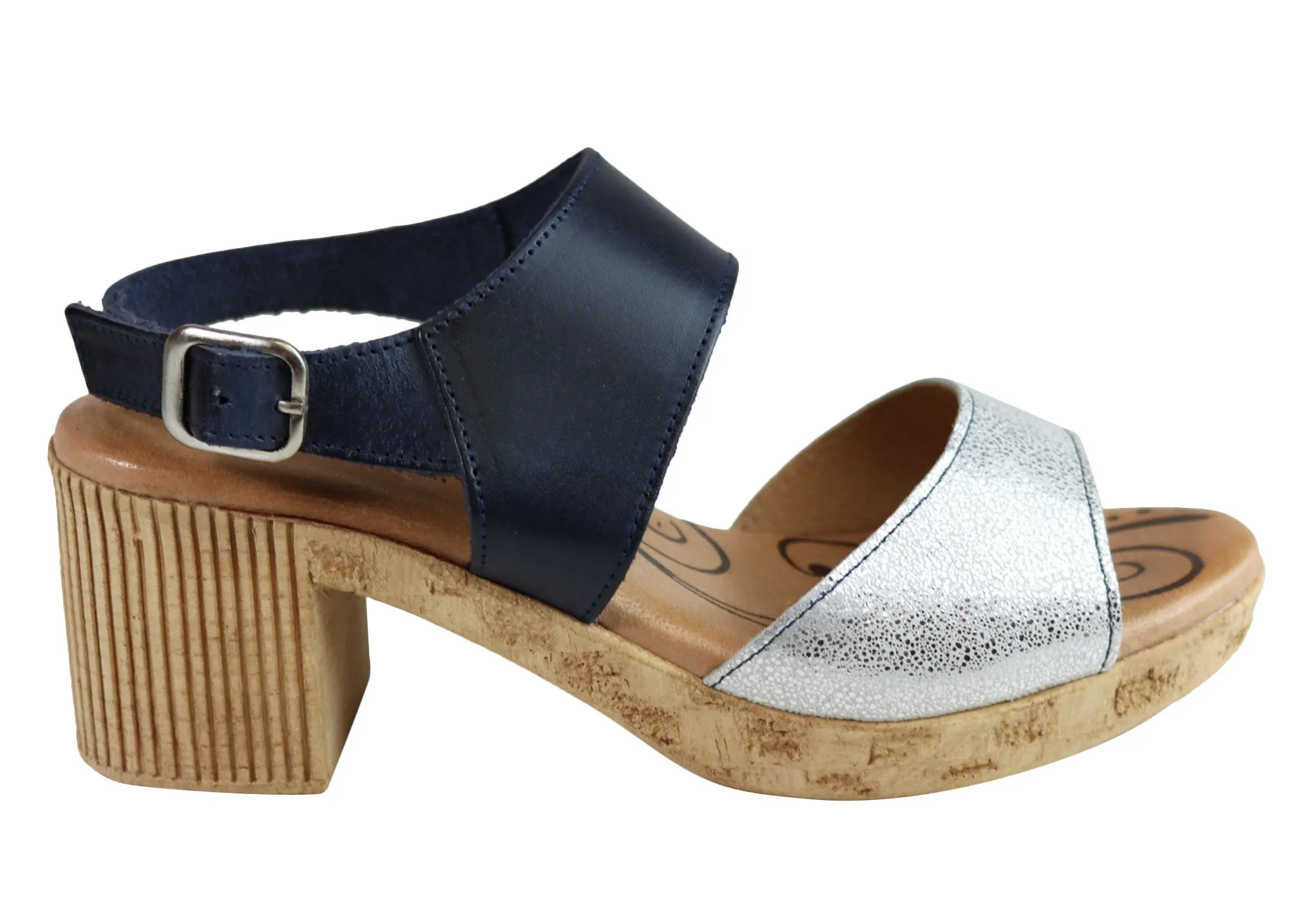 Lola Canales Mia Womens Comfort Leather Mid Heel Sandals Made In Spain Lola Canales Shoes