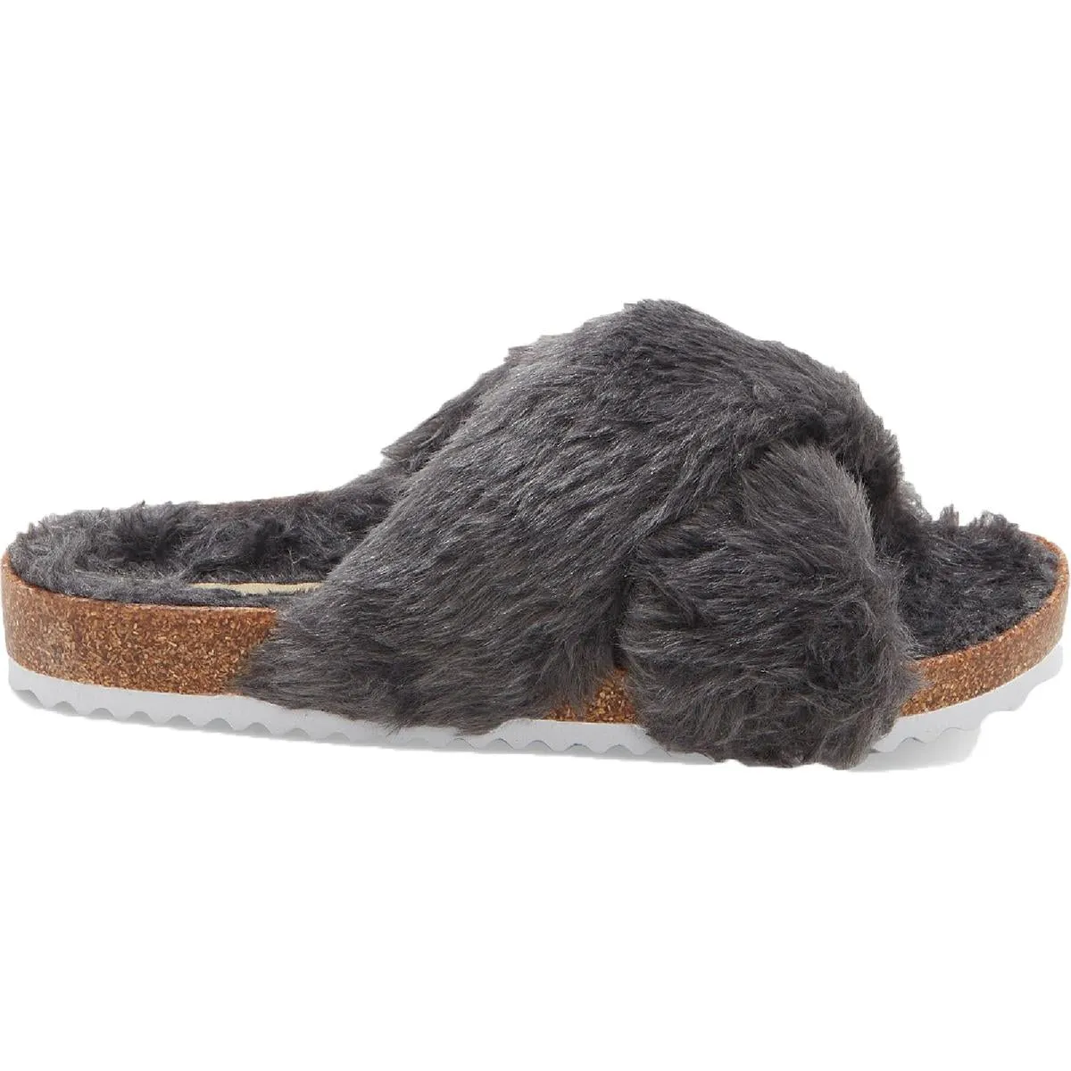 Marana Womens Faux Fur Cork Slide Sandals