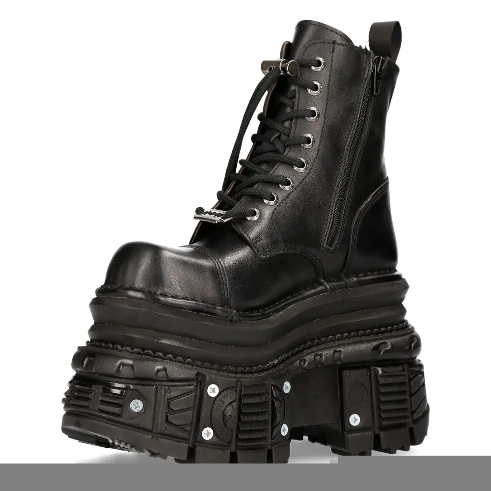 MILI083CCT-C4 Metallic Leather Military Boots