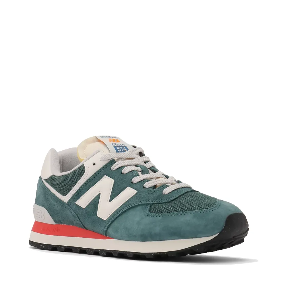 New Balance Women's 574 Sneaker in New Spruce with Sea Salt