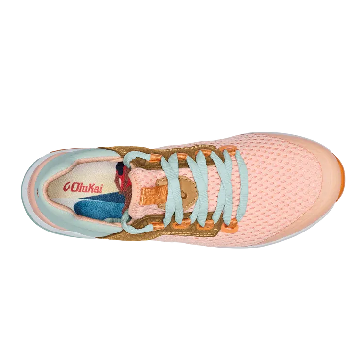 OluKai Women's Wailuku Sneaker in Peach/Swell