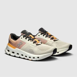 On Women's Cloudrunner 2 Shoes - Pearl / Tangerine On Cloud Shoes