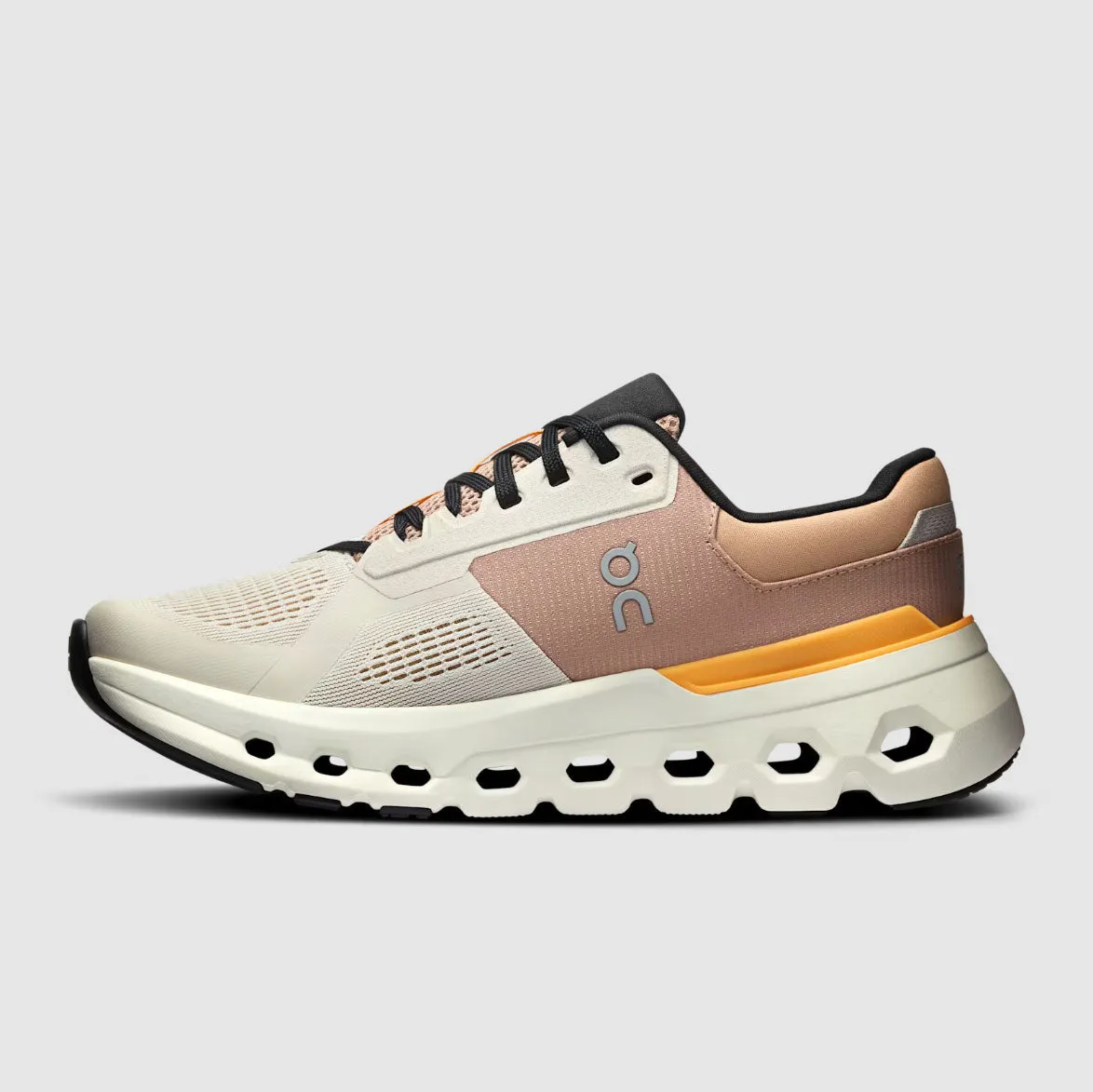On Women's Cloudrunner 2 Shoes - Pearl / Tangerine On Cloud Shoes