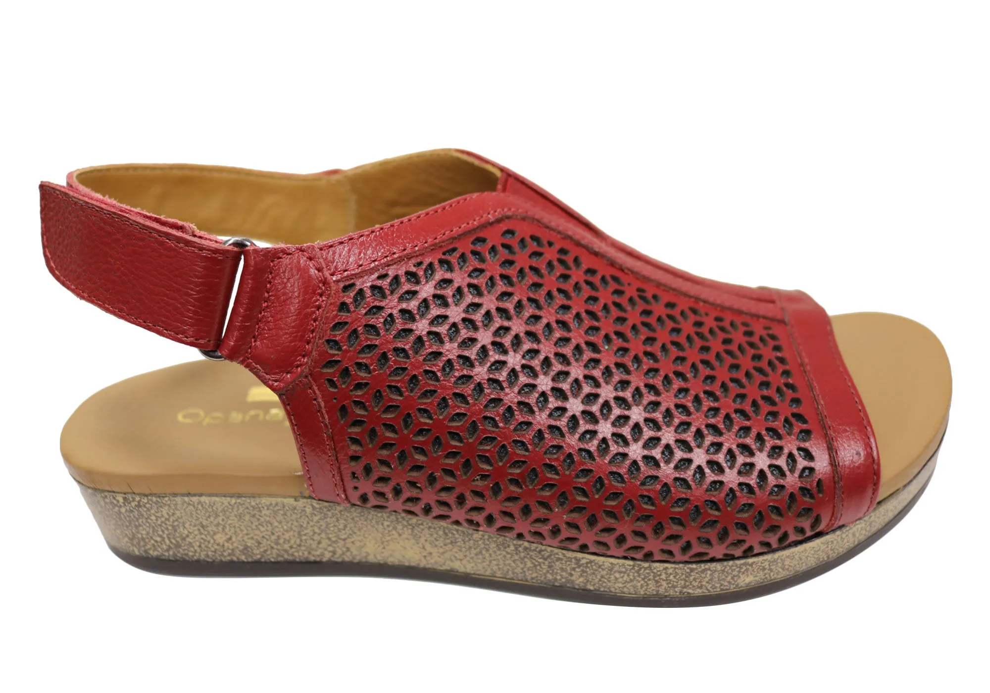 Opananken April Womens Comfortable Brazilian Leather Sandals Opananken Shoes