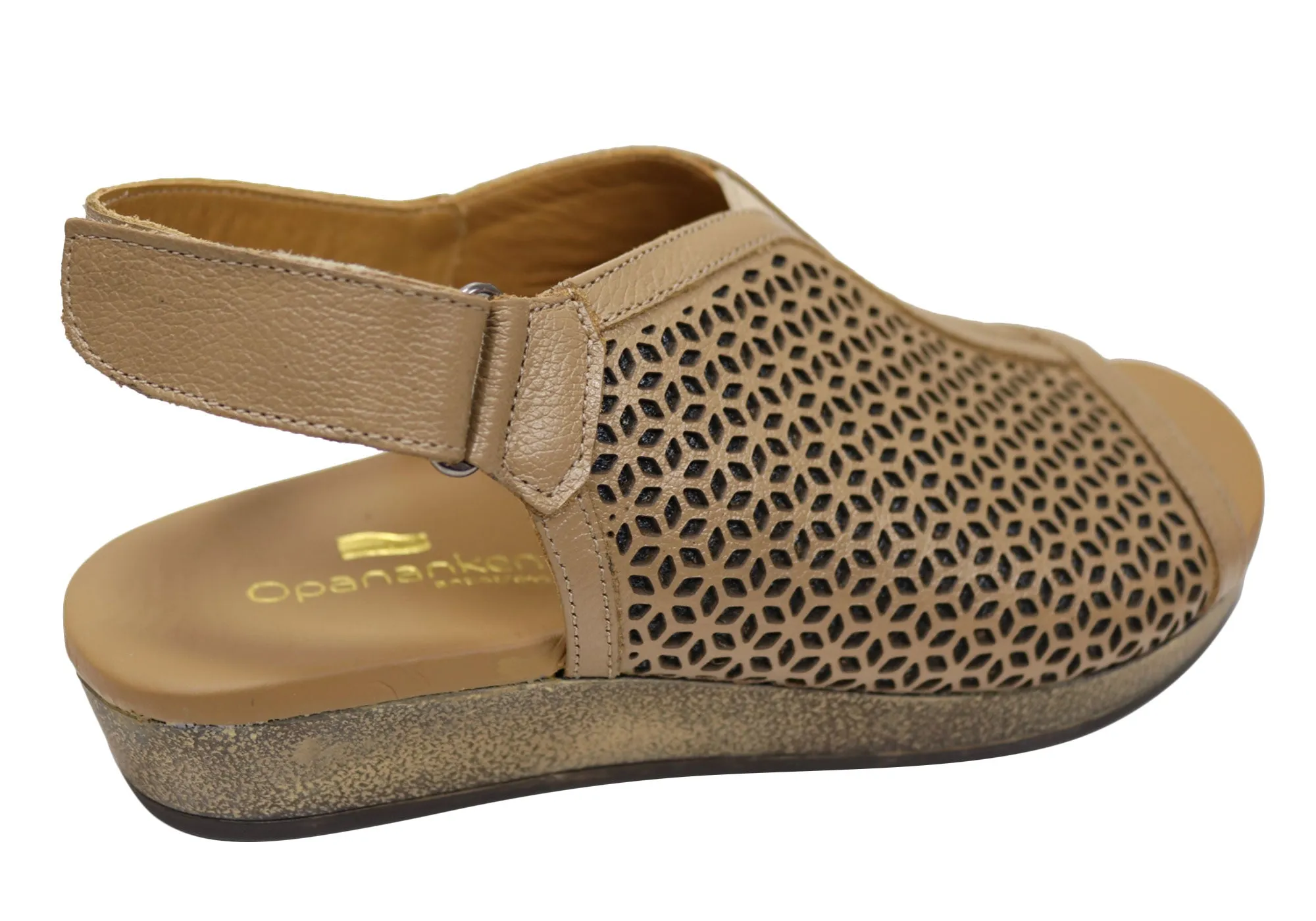 Opananken April Womens Comfortable Brazilian Leather Sandals Opananken Shoes