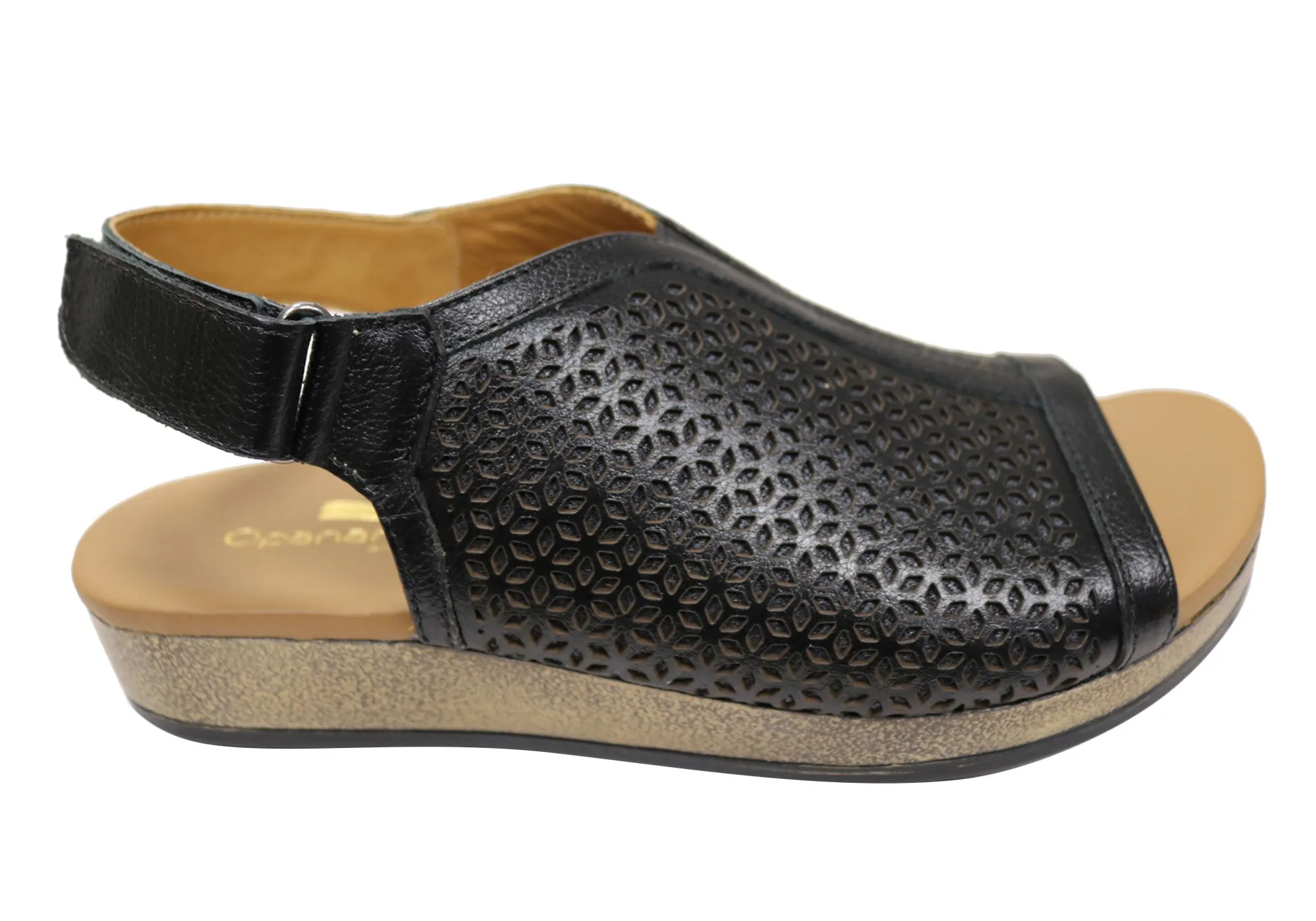 Opananken April Womens Comfortable Brazilian Leather Sandals Opananken Shoes