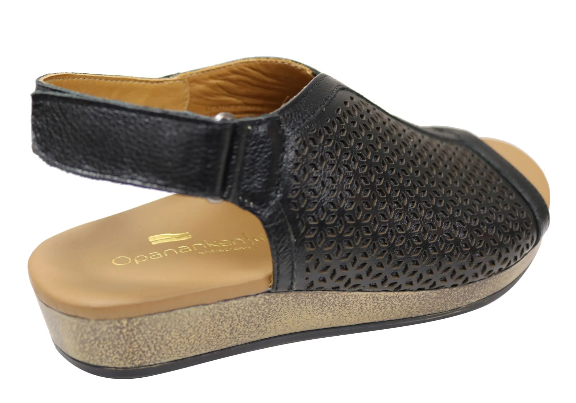 Opananken April Womens Comfortable Brazilian Leather Sandals Opananken Shoes