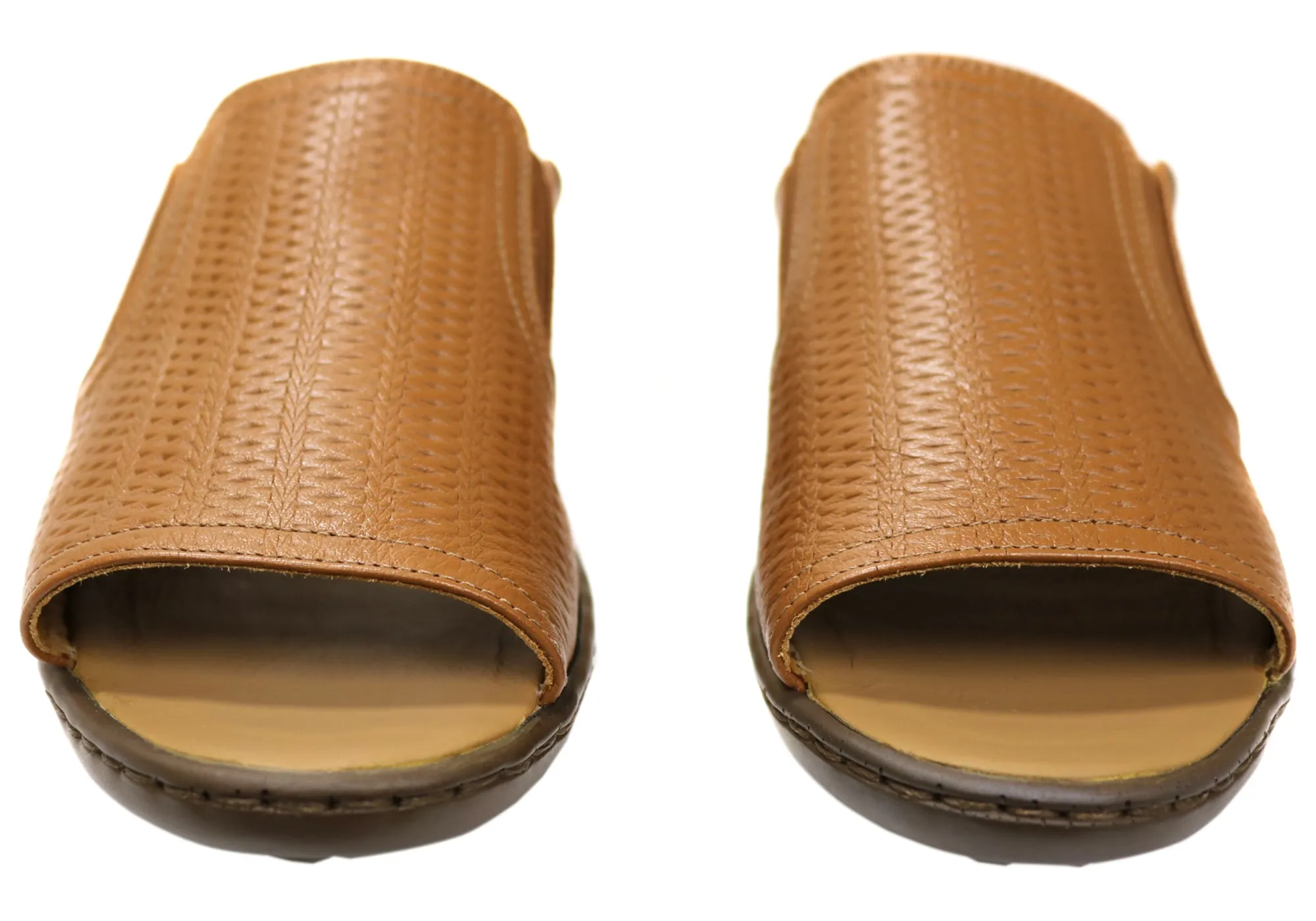 Opananken Bonnie Womens Comfortable Brazilian Leather Slides Sandals Opananken Shoes