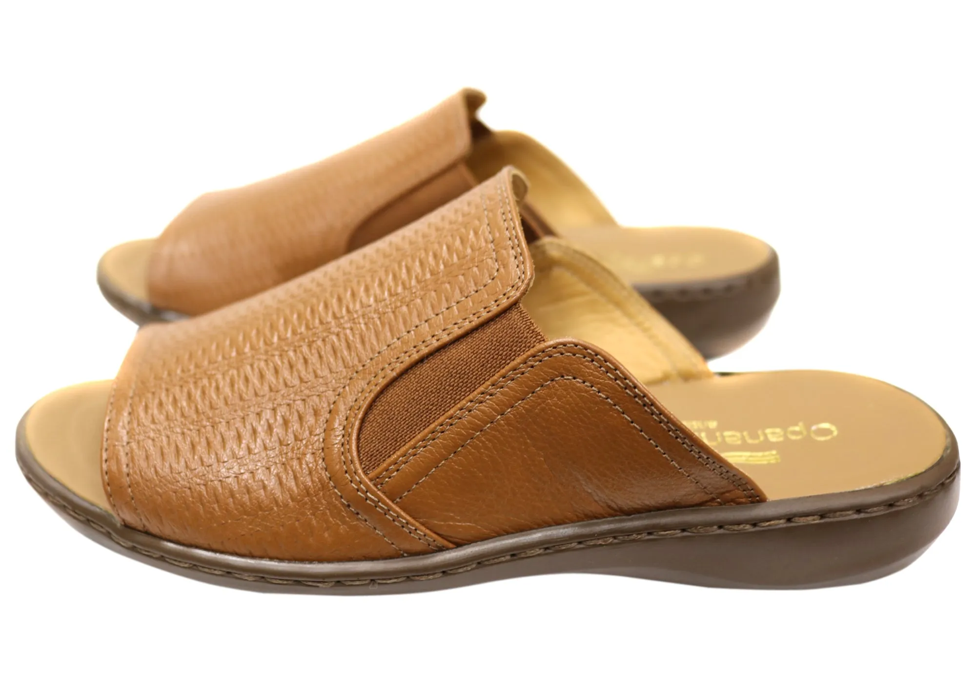 Opananken Bonnie Womens Comfortable Brazilian Leather Slides Sandals Opananken Shoes