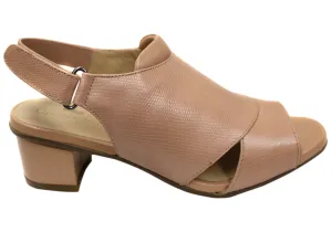 Opananken Joice Womens Comfortable Brazilian Mid Heel Leather Sandals Opananken Shoes