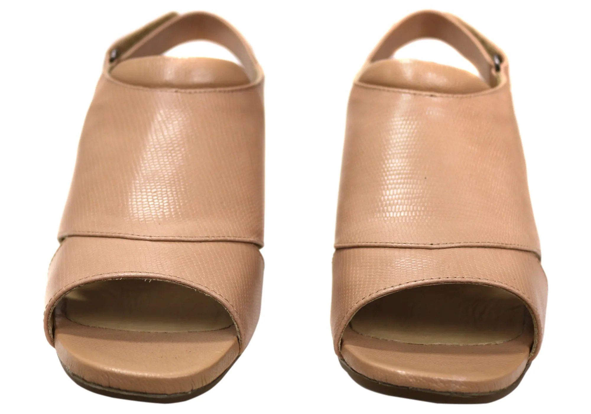 Opananken Joice Womens Comfortable Brazilian Mid Heel Leather Sandals Opananken Shoes