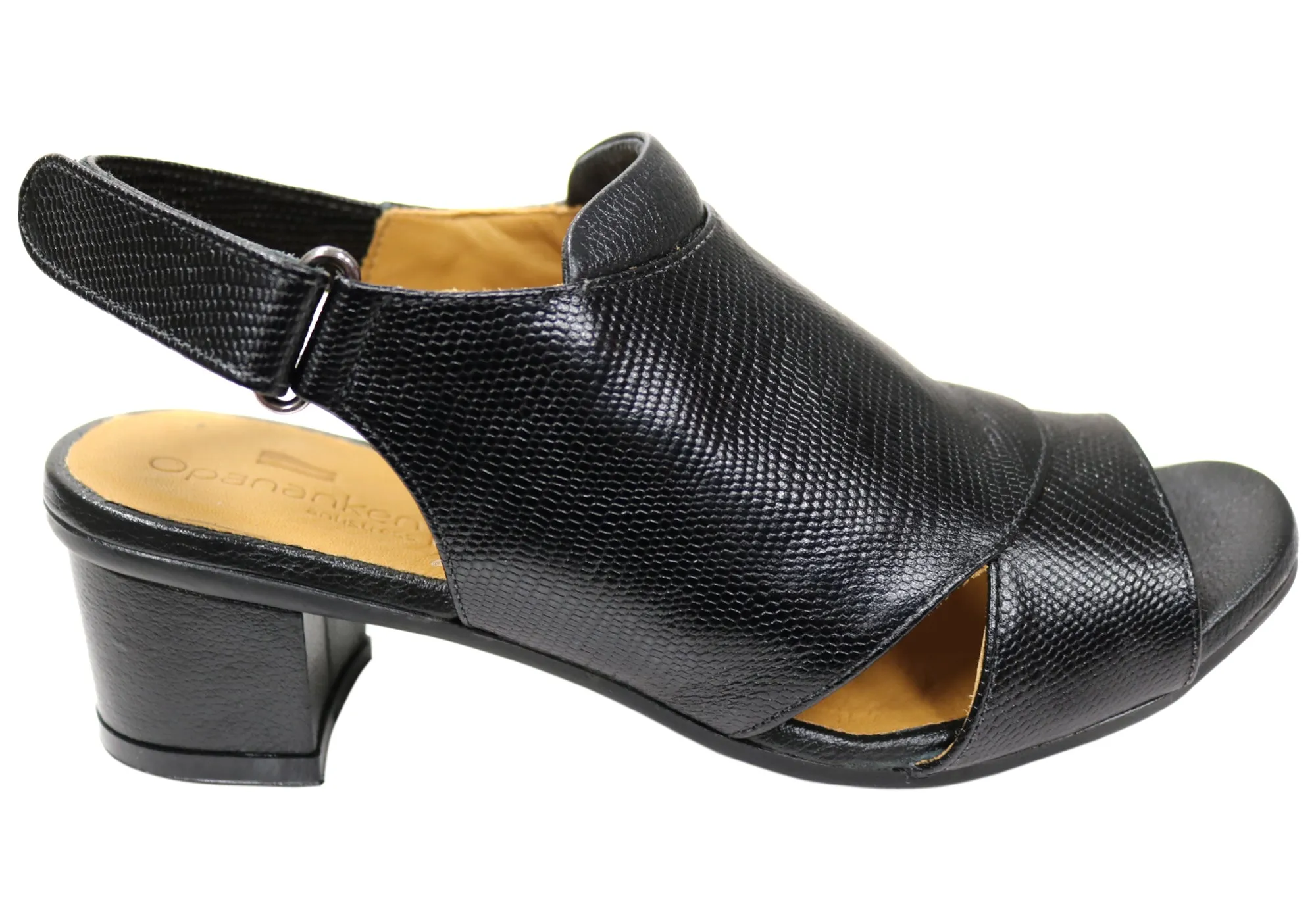 Opananken Joice Womens Comfortable Brazilian Mid Heel Leather Sandals Opananken Shoes