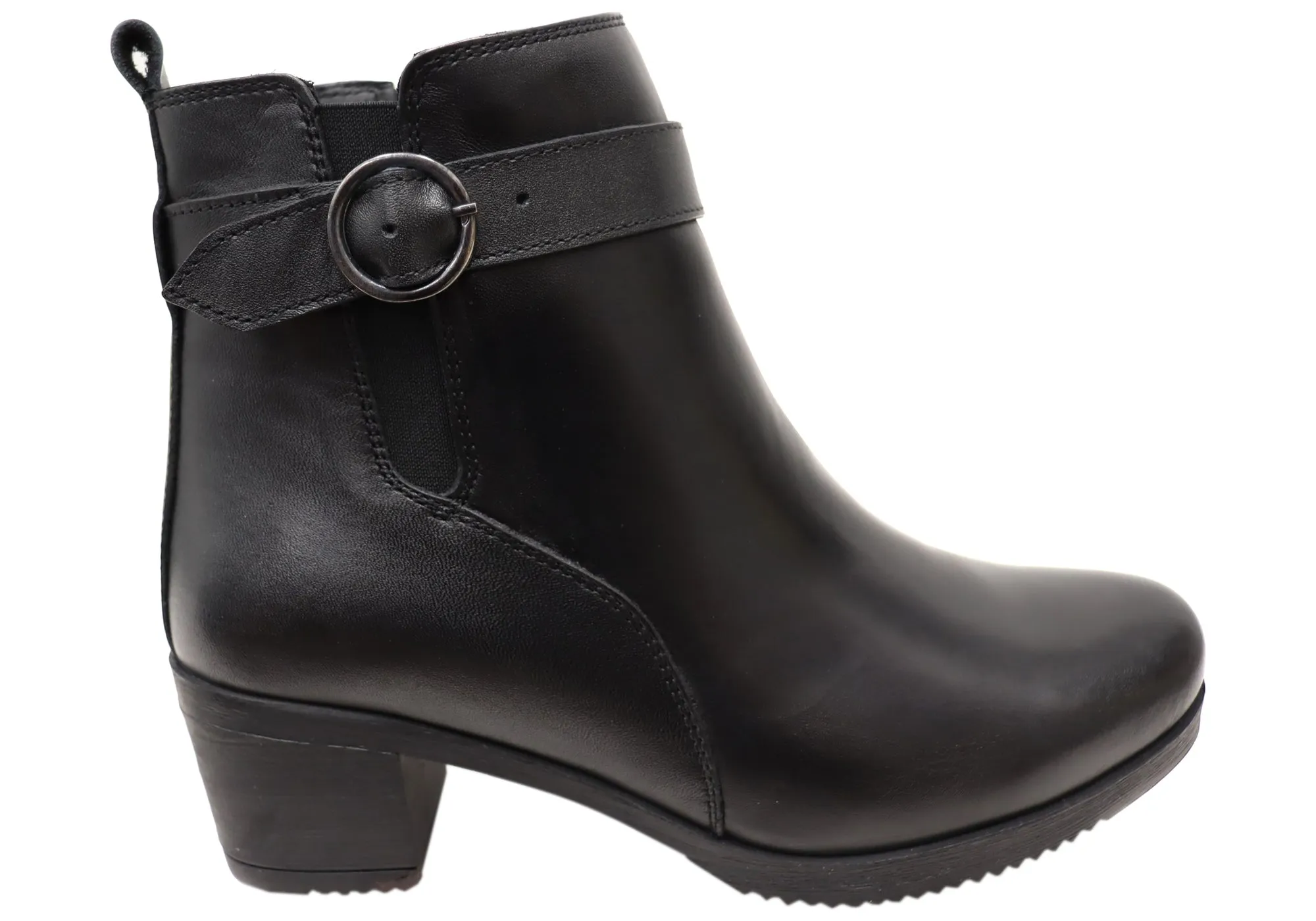 Orizonte Aquem Womens European Comfortable Leather Ankle Boots Orizonte Shoes