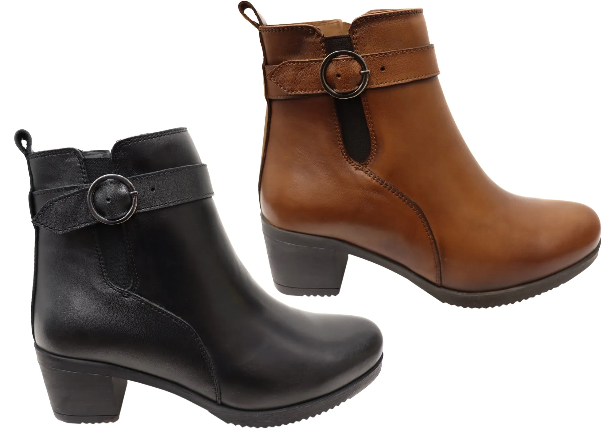 Orizonte Aquem Womens European Comfortable Leather Ankle Boots Orizonte Shoes