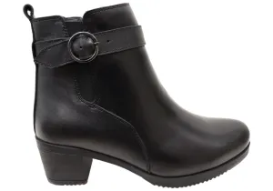 Orizonte Aquem Womens European Comfortable Leather Ankle Boots Orizonte Shoes