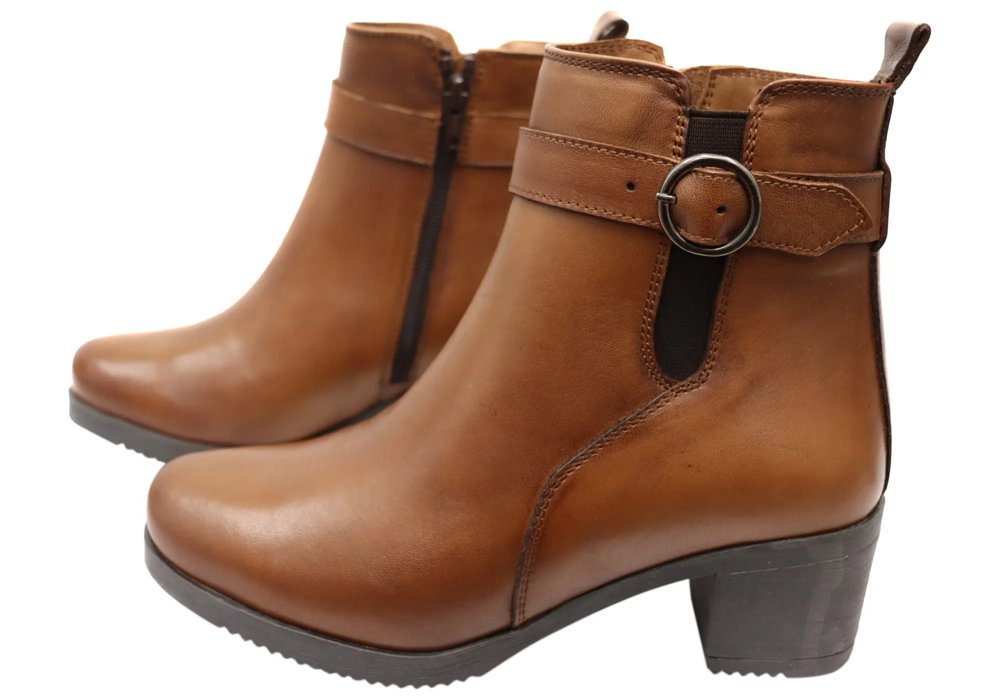 Orizonte Aquem Womens European Comfortable Leather Ankle Boots Orizonte Shoes