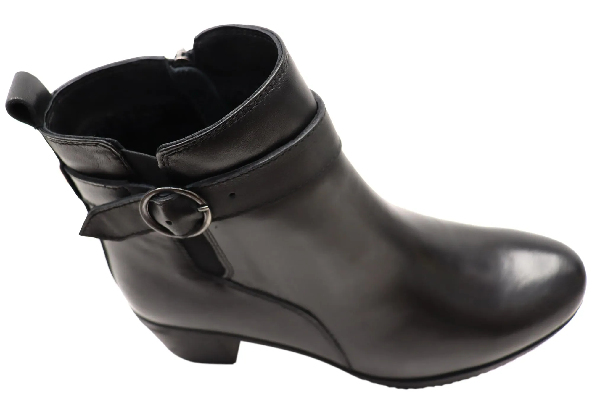 Orizonte Aquem Womens European Comfortable Leather Ankle Boots Orizonte Shoes