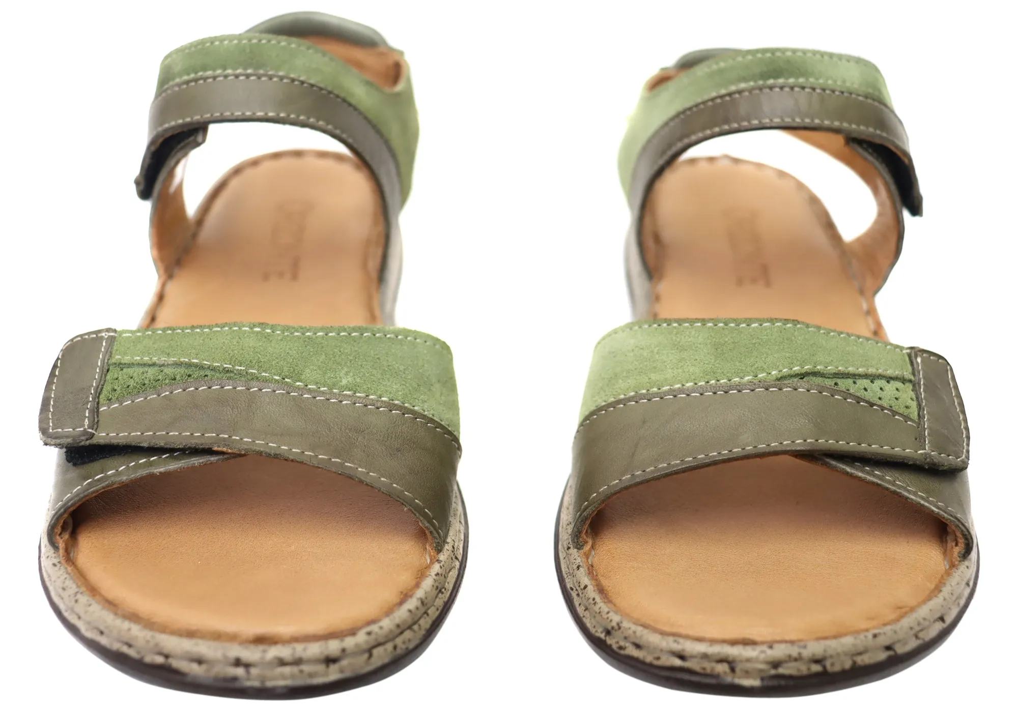 Orizonte Easy Womens Adjustable Comfortable European Leather Sandals Orizonte Shoes