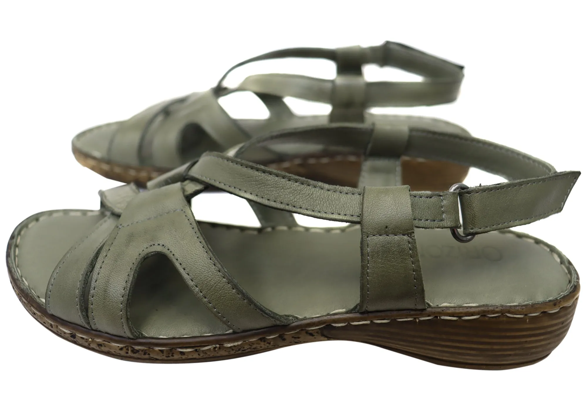 Orizonte Glory Womens Comfortable European Leather Sandals Orizonte Shoes