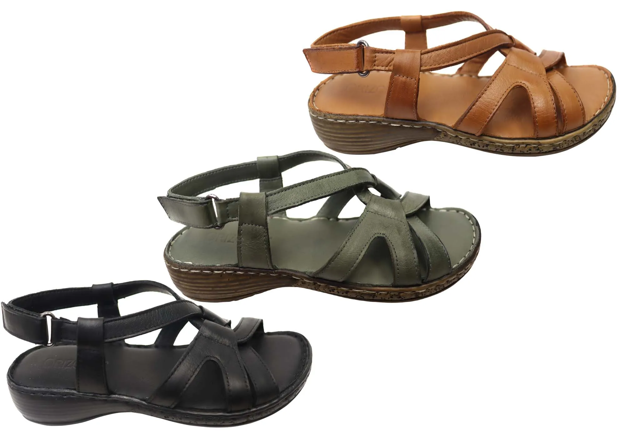 Orizonte Glory Womens Comfortable European Leather Sandals Orizonte Shoes