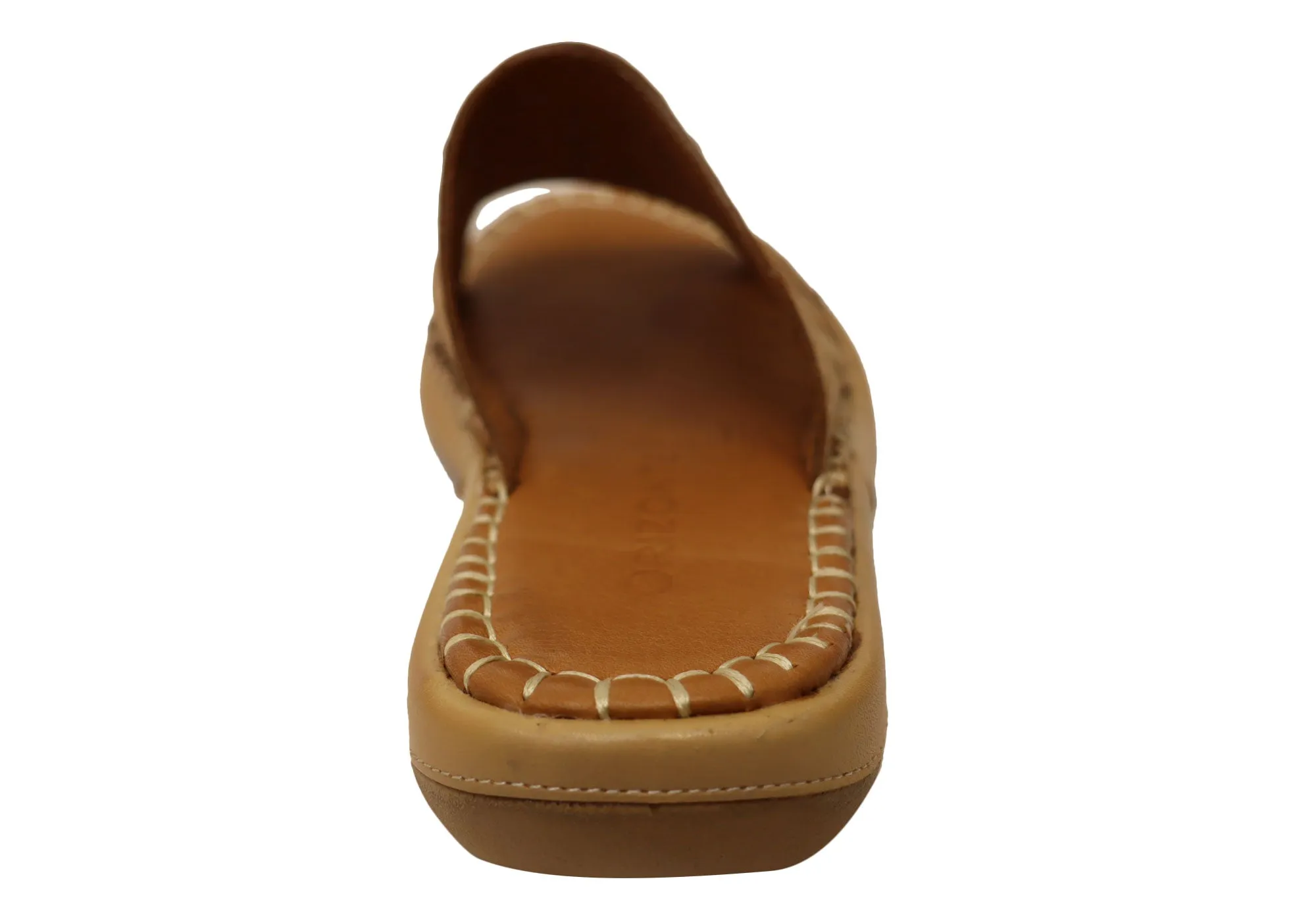 Orizonte Lyric Womens European Comfortable Leather Slides Sandals Orizonte Shoes